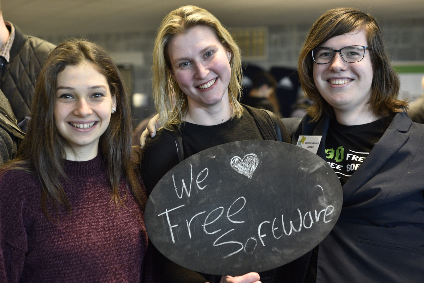 We all love Free Software! (Photograph by Jan Weymeirsch)